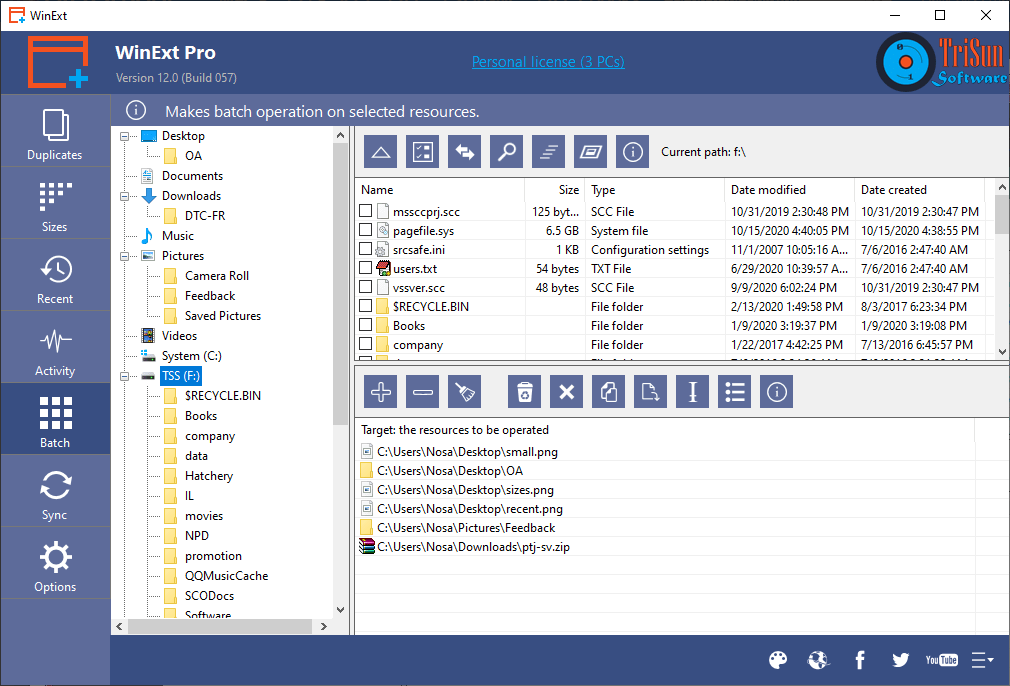 WinExt Free — модуль Batch для пакетных операций над ресурсами