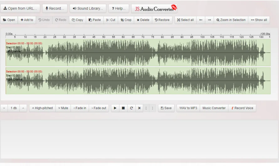 Работа с волновой формой в Bear Audio Tool