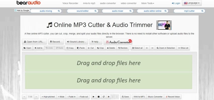 Редактирование WAV в Bear Audio Tool