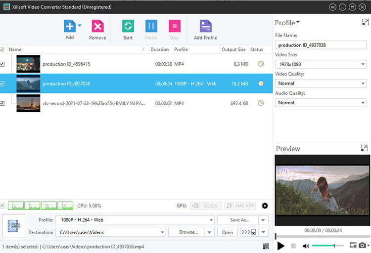 Xilisoft Video Converter — конвертация видео