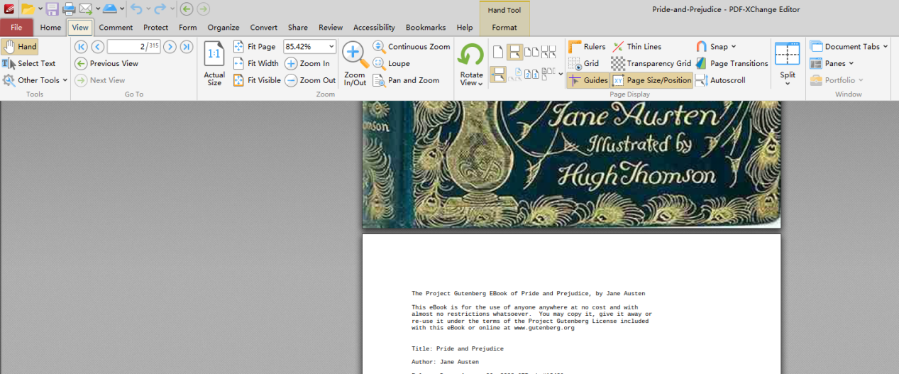 Интерфейс PDF-XChange Editor