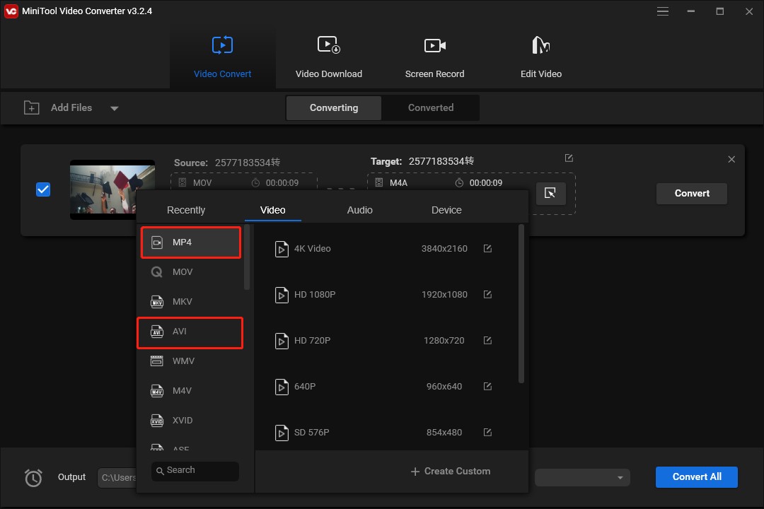 Интерфейс MiniTool Video Converter