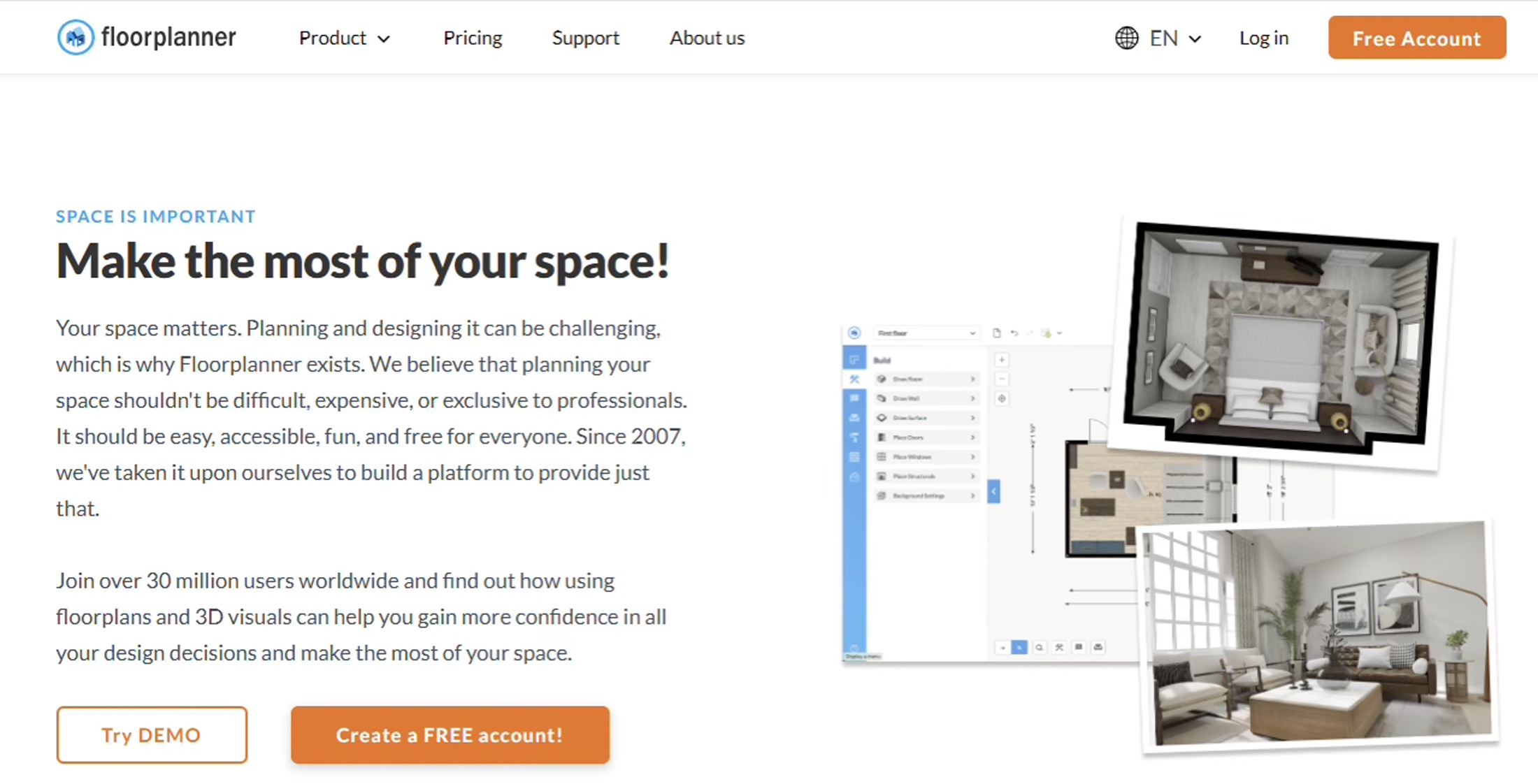 Интерфейс Floorplanner
