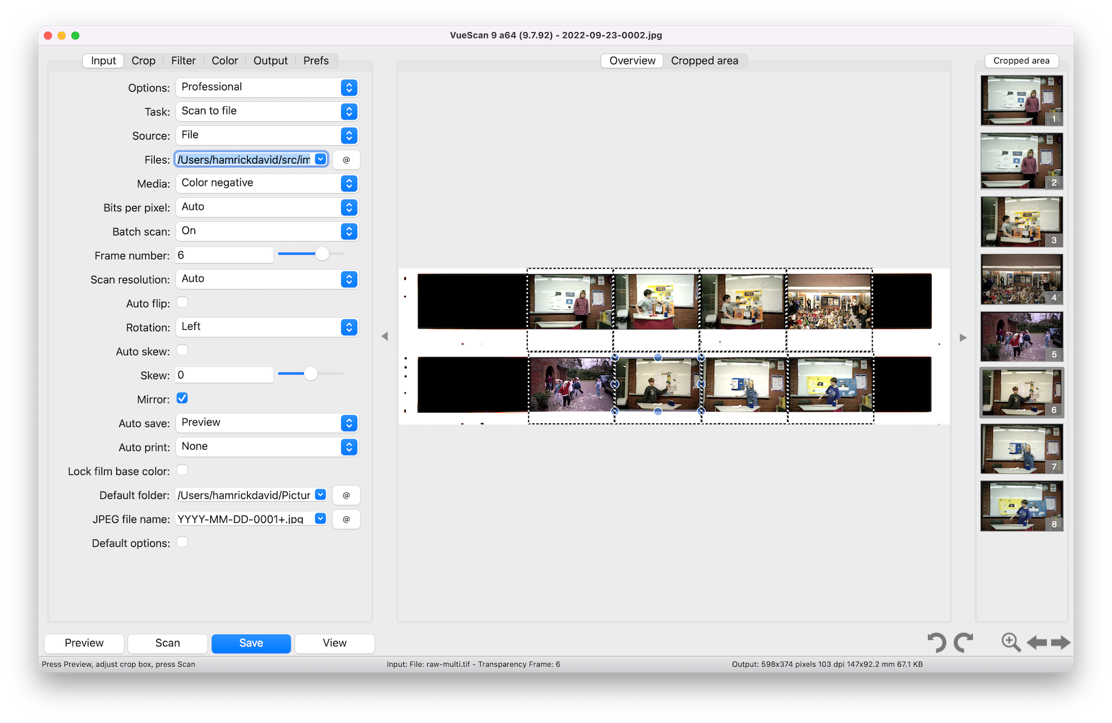 Миниатюры кадров в VueScan ускоряют работу с сериями документов и пленки