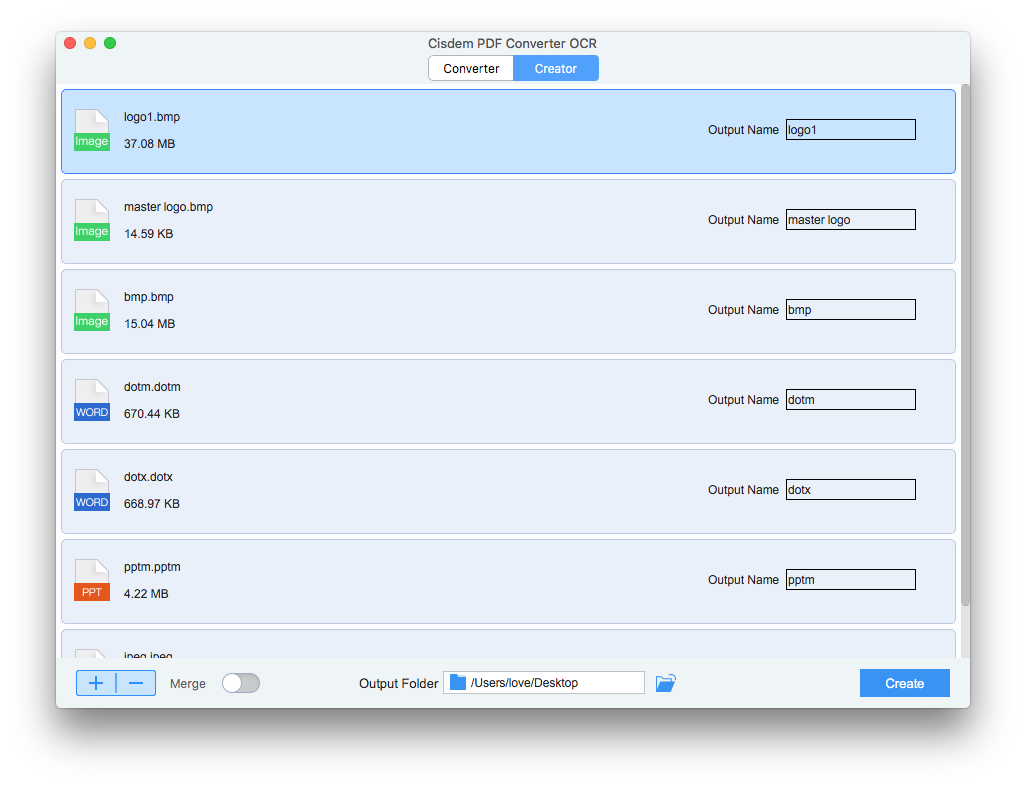 Cisdem PDF Converter OCR: добавление BMP и создание PDF