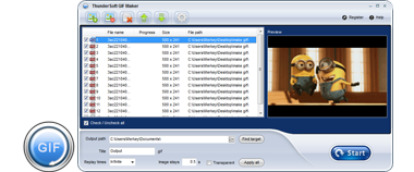 Окно ThunderSoft GIF Maker