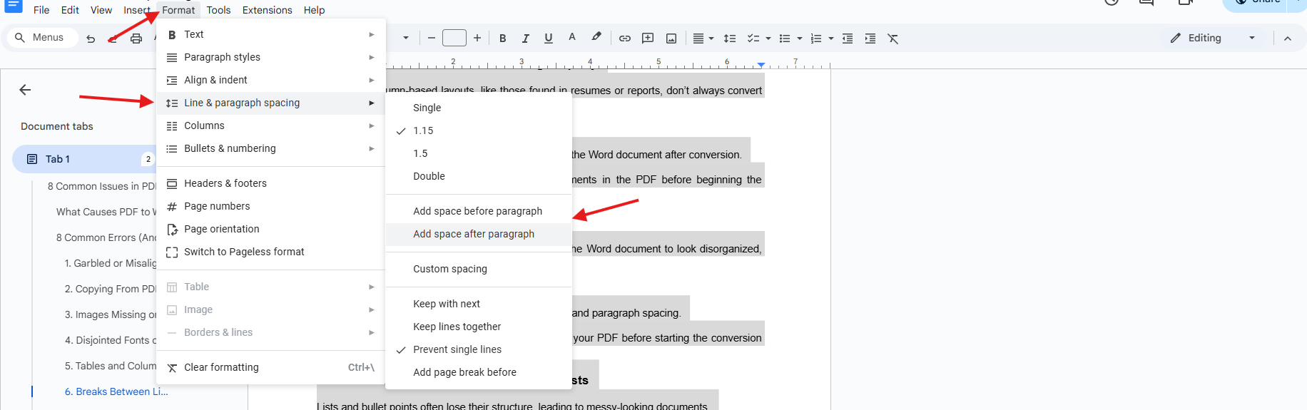 Smallpdf: проблемы форматирования при PDF to Word