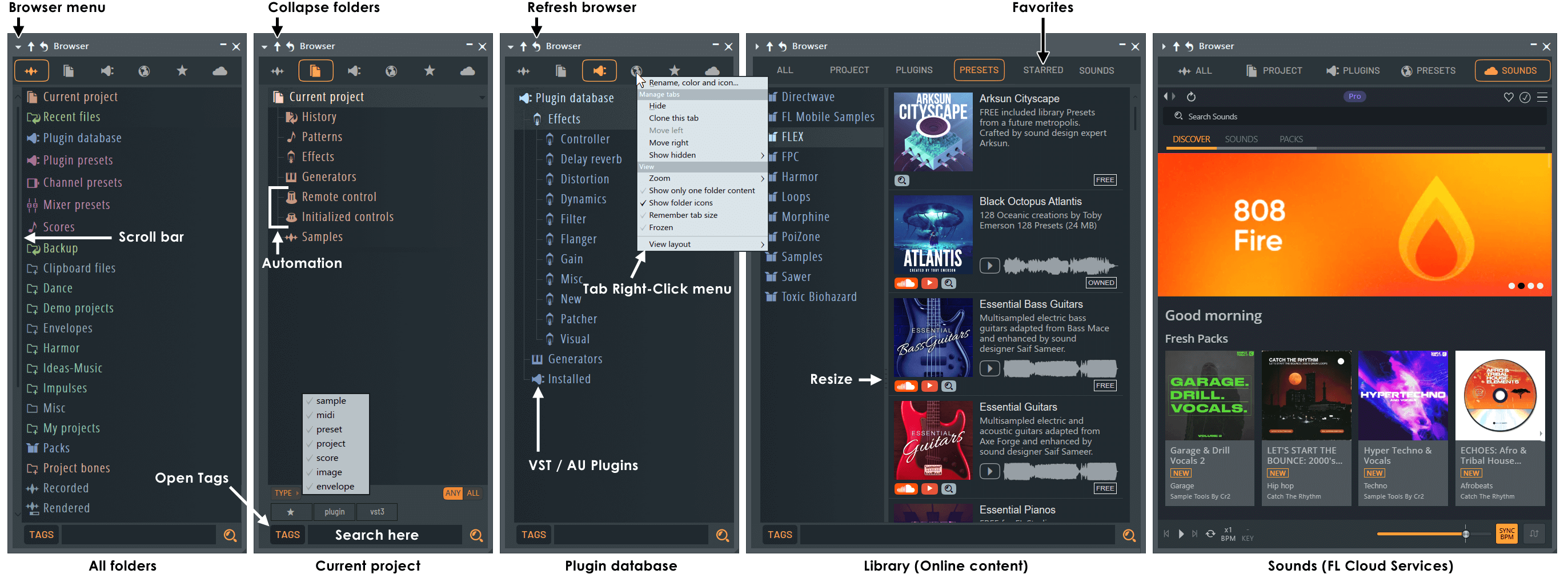 Browser в FL Studio