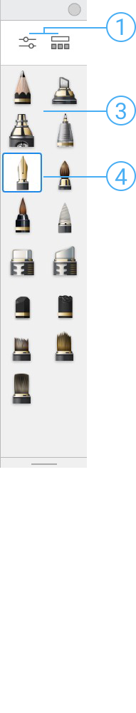 Панель Brush Palette в Autodesk SketchBook