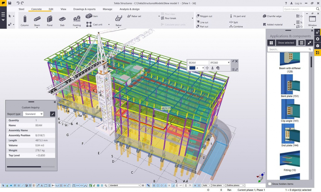 Интерфейс Tekla Structures