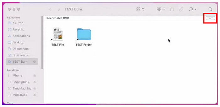Finder и подготовка записи на Mac