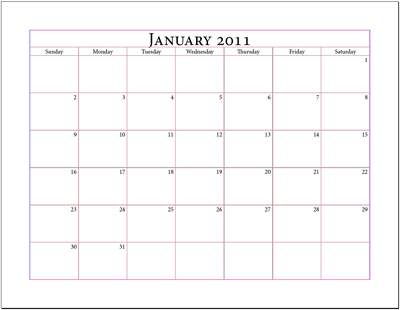 Пример Grid Calendar после генерации