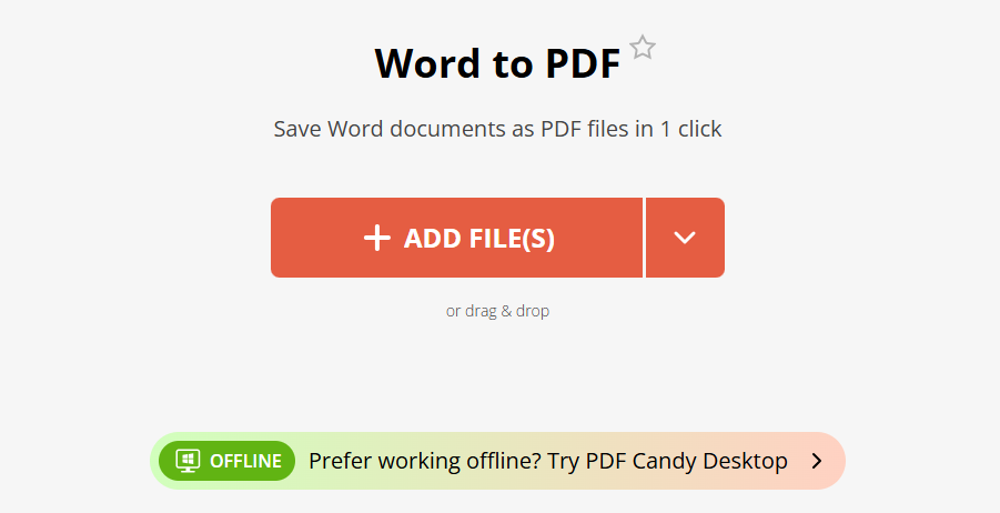 PDF Candy Word to PDF