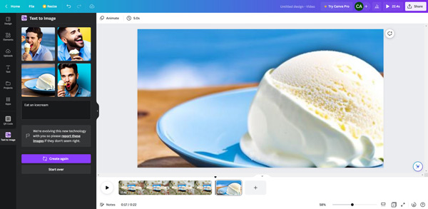 Интерфейс Canva Video Editor