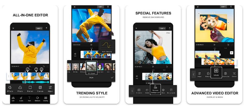 CapCut на Android для создания повторяющегося ролика