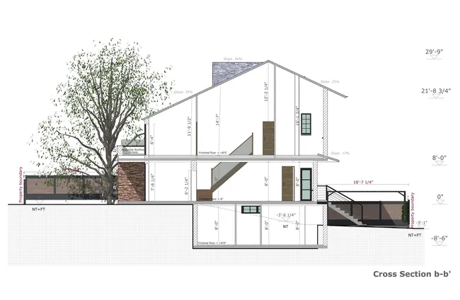 Пример разреза дома, созданного в Cedreo