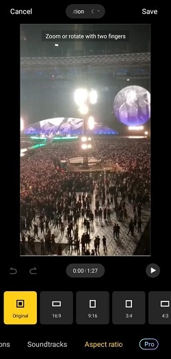 Мобильная смена пропорций видео