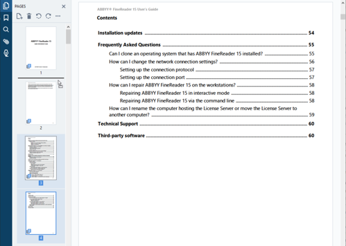 ABBYY FineReader PDF: изменение порядка страниц