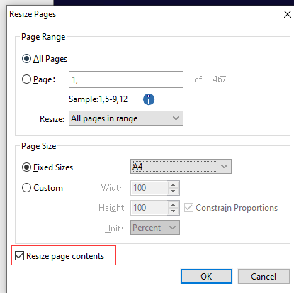 Resize Pages в Foxit PDF Editor