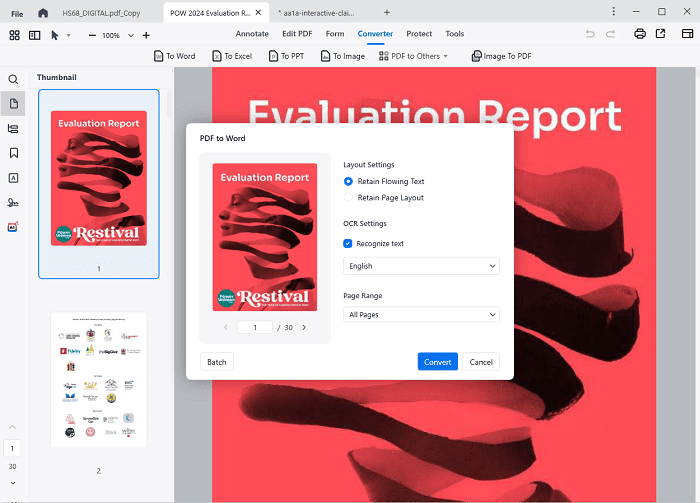 Конвертация PDF в Word, Excel и PowerPoint в Cisdem PDFMaster