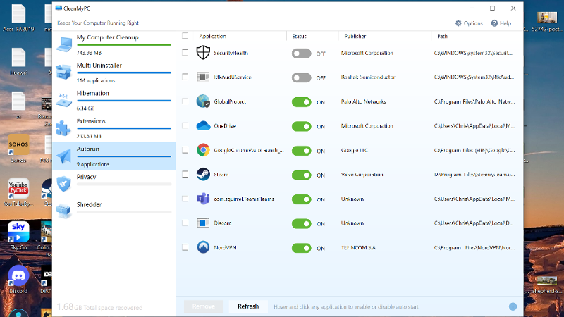Модуль Autorun в CleanMyPC