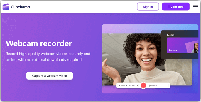 Скриншот Clipchamp