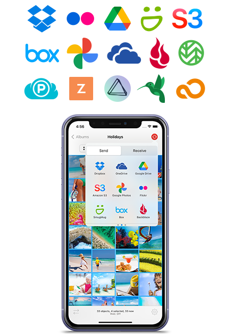 PhotoSync: передача и резервное копирование в облачные и фотосервисы