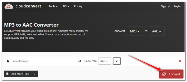 Запуск конвертации в CloudConvert