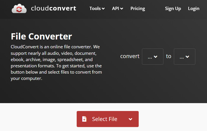 Загрузка файла в CloudConvert