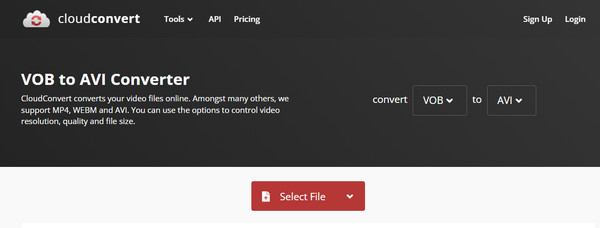 CloudConvert: загрузка файла