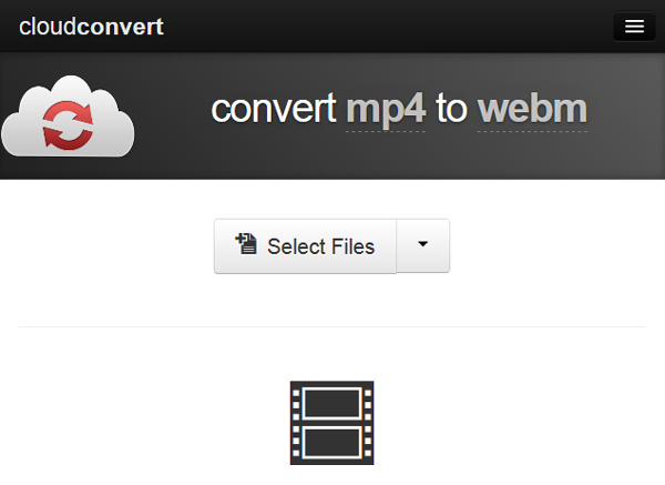 CloudConvert — выбор файла для онлайн-конвертации