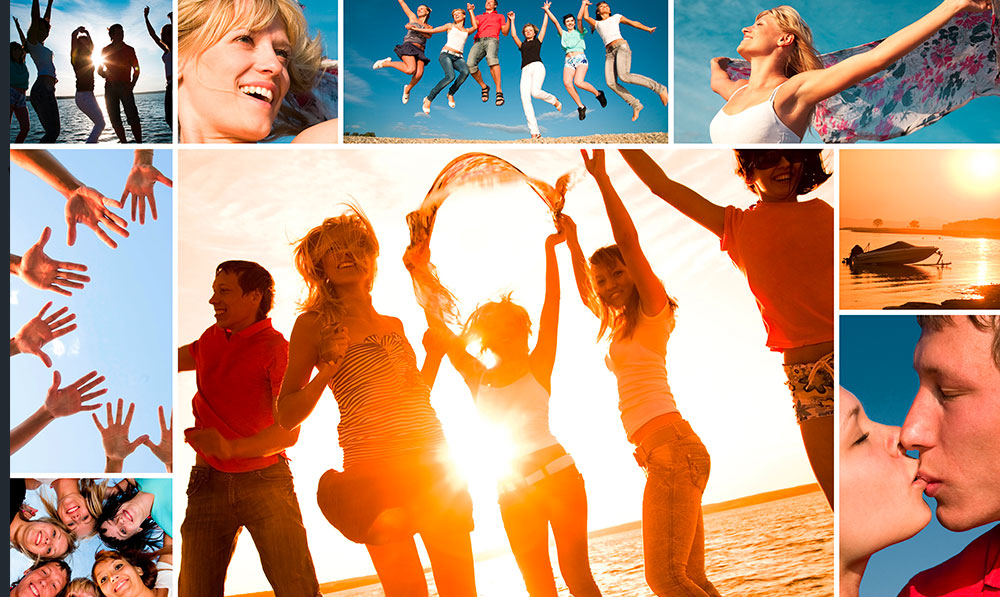 Пример фотоколлажа в piZap Collage Maker
