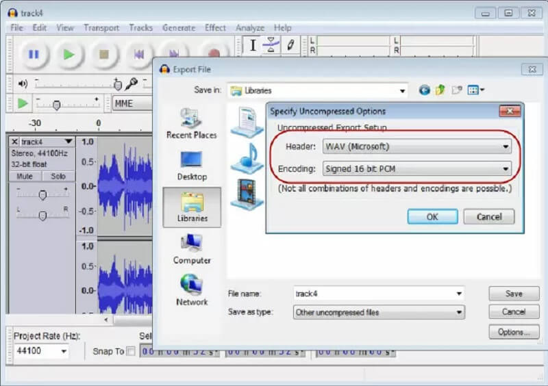 Сжатие MP3 через Audacity