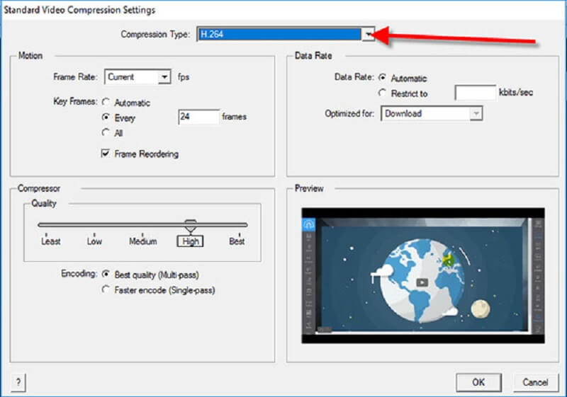 Сжатие MP4 через QuickTime Player