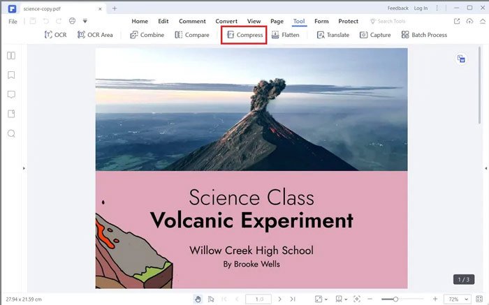 Сжатие PDF в PDFelement