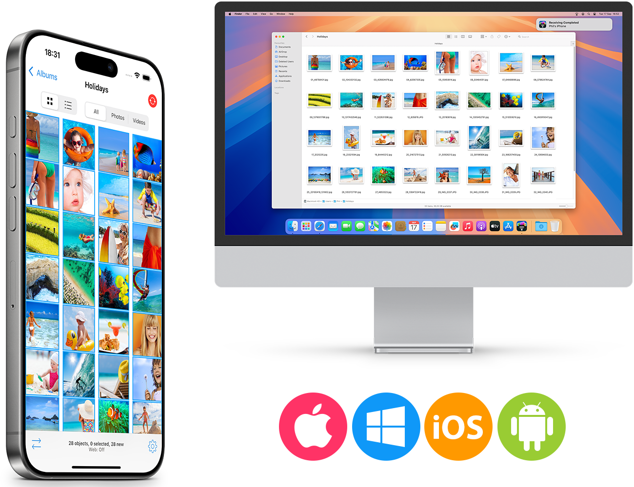 PhotoSync: передача фото и видео между телефоном и компьютером