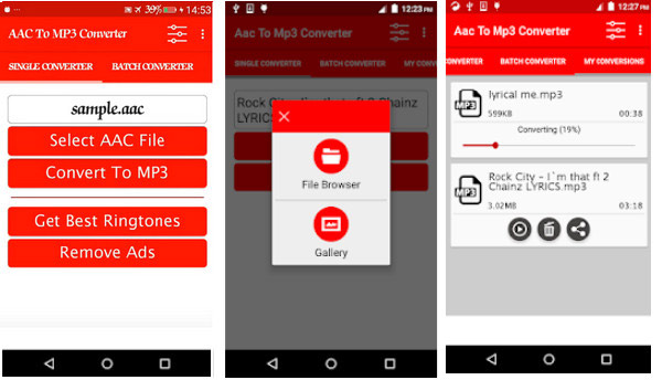 Конвертация AAC в MP3 на Android