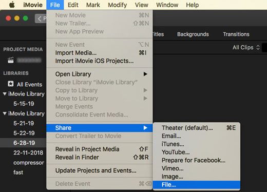 Обрезка MP4 в iMovie