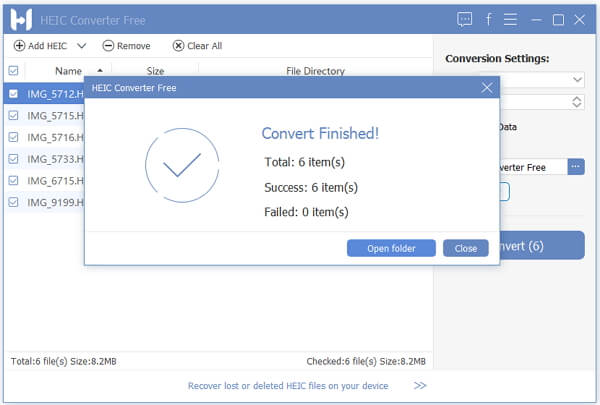 Окно Convert Finished после завершения конвертации
