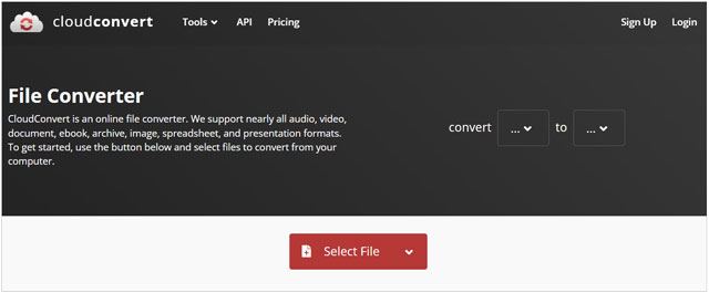 CloudConvert: MP4 в MP3