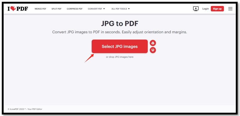 iLovePDF JPG to PDF
