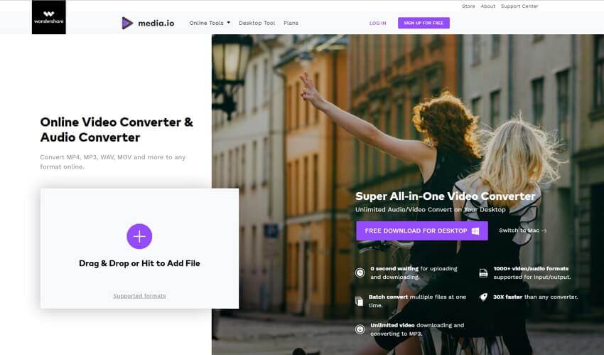 Интерфейс Media.io