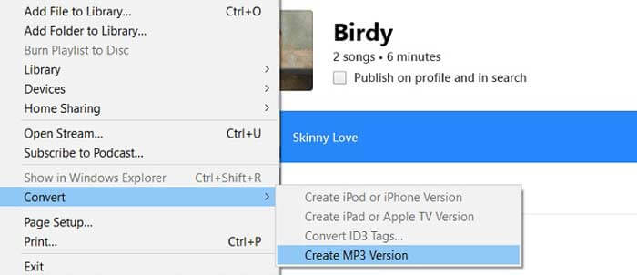 iTunes: конвертация в MP3