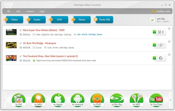 Выбор MP4 в Freemake Video Converter