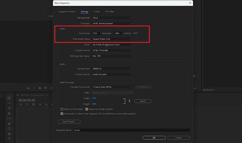 Настройка вертикального видео в Premiere Pro