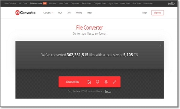 Конвертация WMV в MP3 через Convertio
