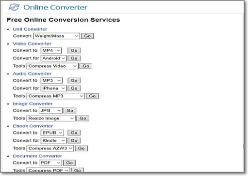 Настройки Online-Convert для перевода WMV в MP3