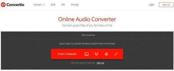 Convertio: онлайн-аудиоконвертер