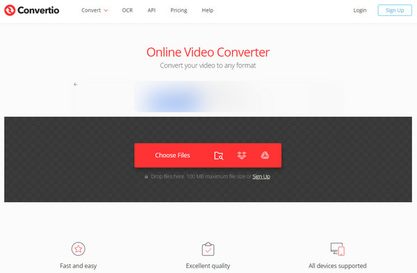 Convertio для MOV в AVI