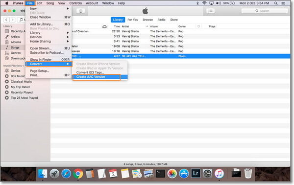 Создание AAC-версии в iTunes
